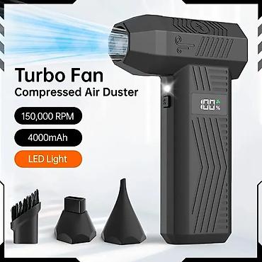 Alətlər: Elektrikli Tozsoran Turbo Fan, 150.000 rpm, 4000 mAh Batareya, LED — 2