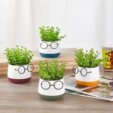 Süni güllər: Dekor dibçekler — 4