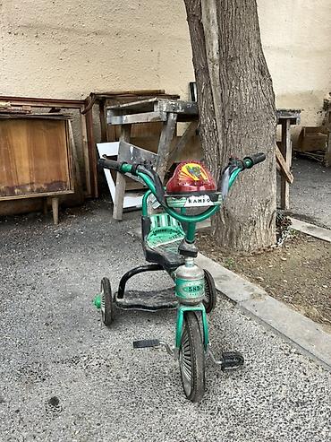 balaca velosiped: Uşaq üçtəkəri – “Rambo” modeli - Rəng: yaşıl/qara - 3 təkərli sabit — 1