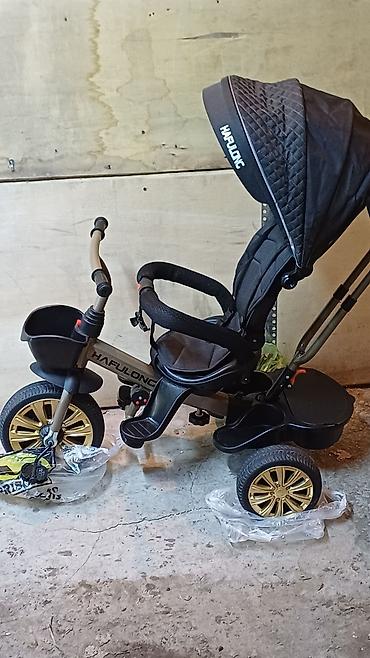 Детские велосипеды: Детский трехколесный велосипед-коляска HAFULONG - Конструкция 2‑в‑1 — 3