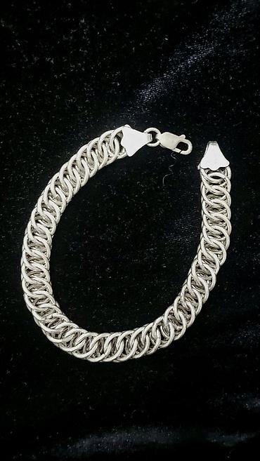 серебро и бижутерия: Серебряный мужской браслет — 2