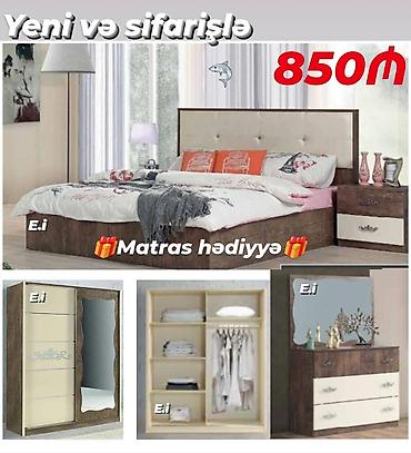 Ev üçün mebel: Yataq otağı mebel dəsti - Qiymət: 850₼ - Yeni və sifarişlə - Hədiyyə — 1