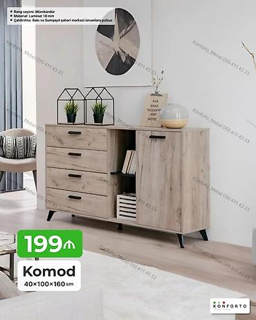 Komod – 40×100×160 sm - Material: 18 mm laminat - Rəng seçimi lalafo.az -da Komod – 40×100×160 sm - Material: 18 mm laminat - Rəng seçimi