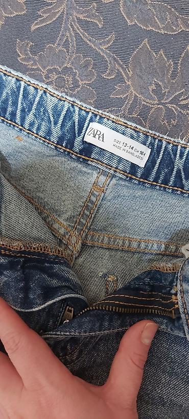 Джинсы и брюки: ZARA uşaq/yeniyetmə cins şalvarı - Ölçü: 13–14 yaş, 164 sm (etiketdə — 1