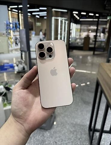 IPhone 16 Pro, Б/у, 128 ГБ, Desert Titanium, Защитное стекло, Чехол, 89 %