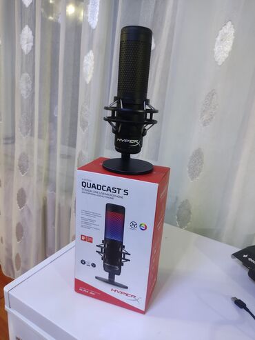 Компьютер жана ноутбук аксессуарлары: Не рабочий HyperX QuadCast S — USB-микрофон для стрима, подкастов