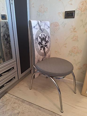 silver kitchen: Кухонный стол и стул, Б/у, Самовывоз, цвет - Серый — 7