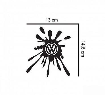 nozzle engine: Volkswagen mrlja - nalepnica - 1354 📌 Opis: Samolepljiva nalepnica — 1