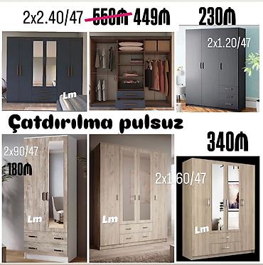 aze sekis: Geniş seçimli paltar şkafları - Modellər: - 4 qapılı, güzgülü, alt — 1
