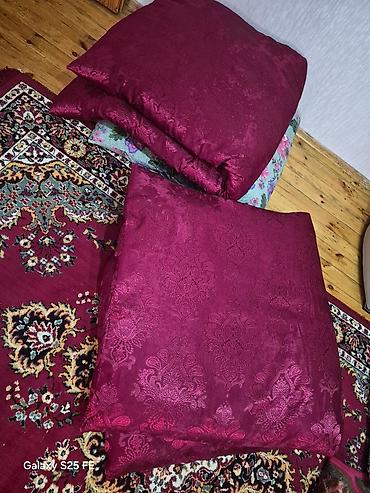 kəndir qiyməti: Bordo rəngli, naxışlı döşək - Parça: parlaq naxışlı jacquard — 1
