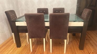 дизайнерские стулья: 💫 Masa desti 💸 *Qiymət 230 azn* ✔️ Yaxşı vəziyyətdədir 📐 Masa 1.90 x