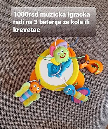crvene 95: Muzicka igračka za bebe – viseća, šarena sa plišanim figurama — 1