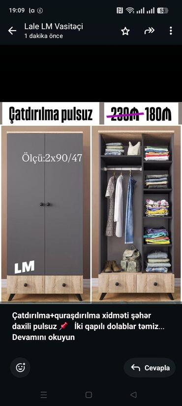 Mətbəx mebeli: *Çatdırılma+quraşdırılma xidməti şəhər daxili pulsuz* 📌 *İki qapılı