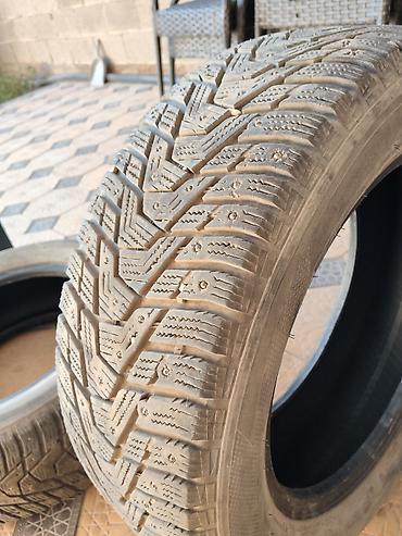 Шины 215 / 60 / R 16, Зимняя шипованная, Б/у, Комплект, Легковые, Корея, Hankook