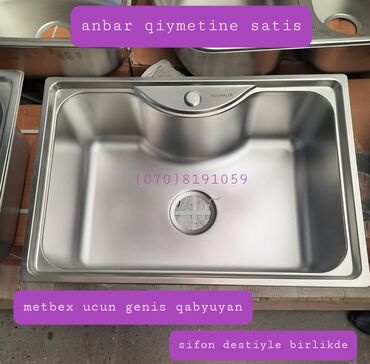 Mətbəx çanaqları: Qabyuyan moykalar nerjavika paslanmayan. leke saxlamayan. derin — 8