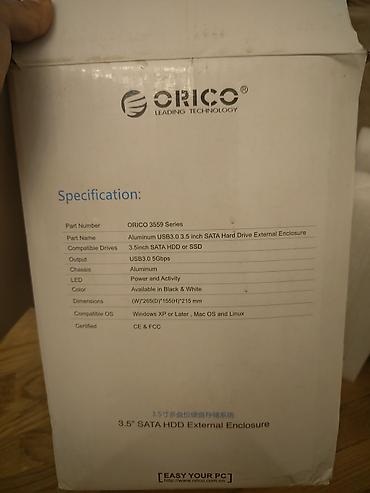 xarici hard disk: ORICO 3.5" SATA HDD External Enclosure – USB 3.0 - 5 disklik massiv — 5