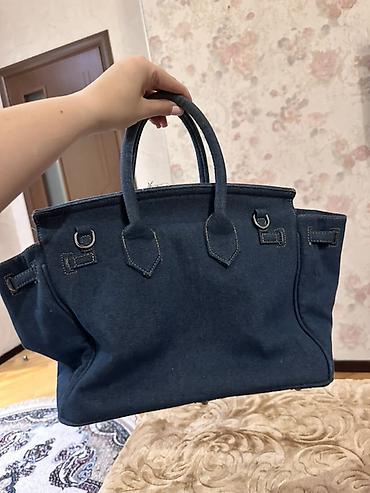 bel çantası kişi: Denim çanta(Hermes) 2/3 dəfə istifadə olunub,yenidər seçilmir — 3