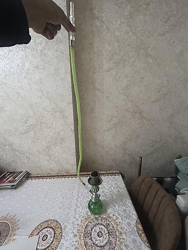plas cadir: Kiçik ölçülü nərgilə (hookah) dəsti - Rəng: yaşıl şüşə kolba, yaşıl — 3