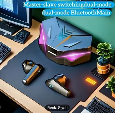 Yeni Simsiz (Bluetooth) Qulaqcıqlar, rəng - Qara