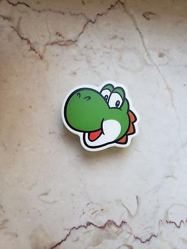 Транспорт: Yoshi temalı stiker - Dizayn: Yaşıl rəngli Yoshi personajının baş — 1