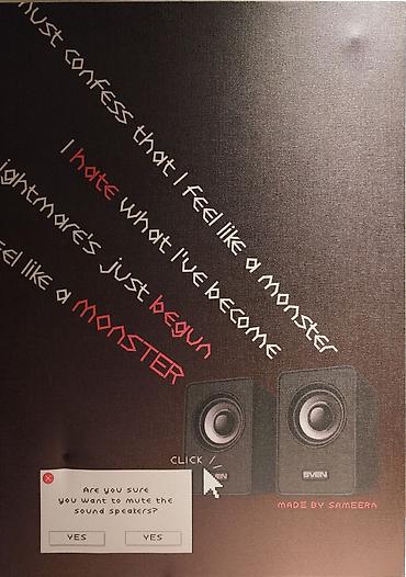 рок атрибутика: СРОЧНО!!! Продаю постер до 14 апреля, в стиле "Rock" под песню Monster — 4