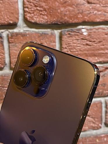 Apple iPhone: IPhone 14 Pro Max, Б/у, 256 ГБ, Deep Purple, Защитное стекло, Чехол, Кабель, 78 % — 3