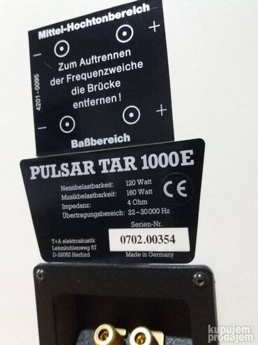 Zvučnici i stereo sistemi: Pulsar 501 i 1000. -pulsar 501=90e. -pulsar 1000=190e. ispravni — 2