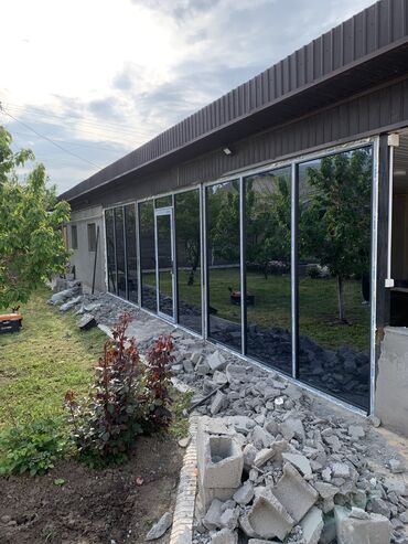 Готовые пластиковые окна: Окна двери витражи на заказ Бишкек Перегородка алюминевая на заказ — 8