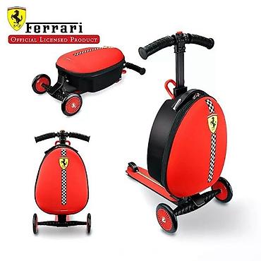 Ferrari rəsmi lisenziyalı uşaq skuteri-çəkmə çamadan (3 təkərli) -