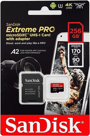 SanDisk Extreme Pro 256GB Uyğunluq: microSDHC, microSDXC, microSDHC