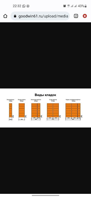 бетонный блок: Услуга: кладка кирпича и устройство фундамента Описание: - Выполняем — 2