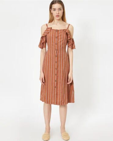 haljine od plisa prodaja: M (EU 38), color - Brown, Short sleeves