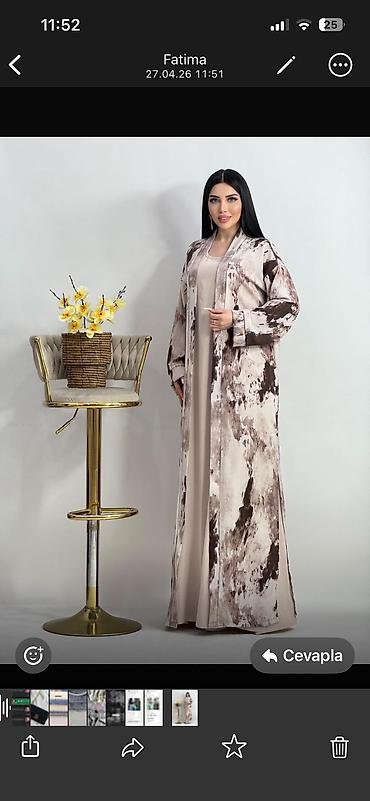 Hicab: Kardigan+içlik Material : mədinə ipəyi Ölçü : 42 (50-75 kilo üçün) — 1