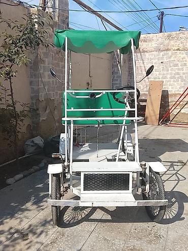 3 tekerli velosiped: BARTER MUMKUNDUR Dörd təkərli pedallı velomobil – ailəvi gəzintilər — 7