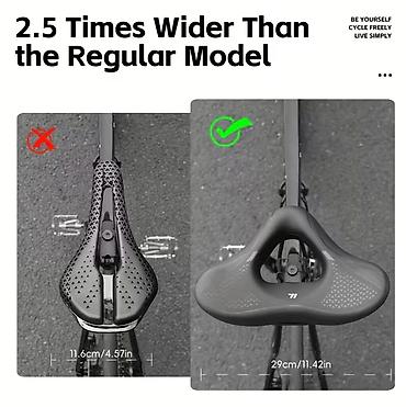 Велозапчасти: WEST BIKING Широкое велосипедное сиденье (седло) для мужчин и женщин — 7