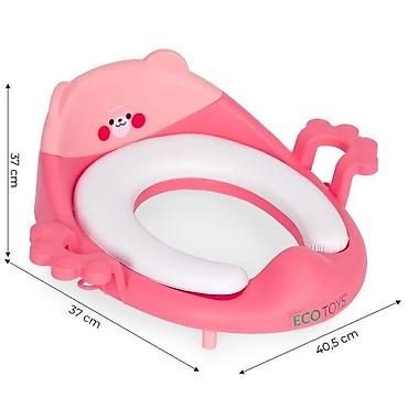 jastuci za hemoroide: Adapter za WC šolju sa rukohvatima, Pink – ECOTOYS Šifra proizvoda — 5
