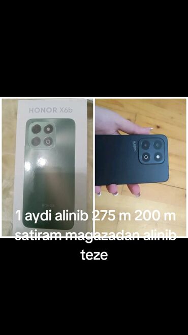 honor 10 baku: Honor X6b, 256 GB, rəng - Qara, Barmaq izi