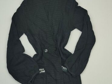czarne t shirty w serek: Knitwear, M (EU 38), condition - Good