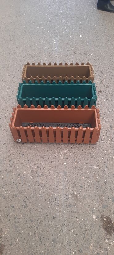 Bitkilər üçün dibçəklər: Dibçək – gül qabı – balkon üçün düzbucaqlı Dibcek qabi dibcek qablari — 4