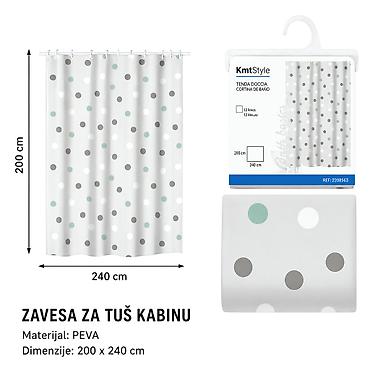 EVA zavesa za tuš sa tufnastim dezenom 2208563-A - Brend: Kmt style - na lalafo.rs EVA zavesa za tuš sa tufnastim dezenom 2208563-A - Brend: Kmt style -