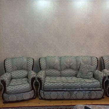 ikinci el divan yatak: İşlənmiş, Divan, Divan, 2 kreslo, Bazalı, Açılan — 4
