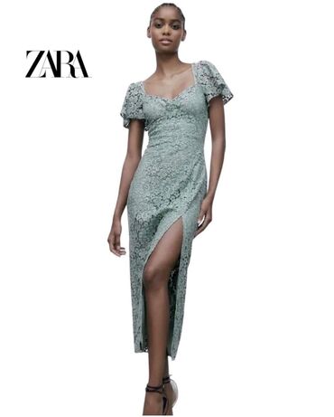Костюмы: Коктейльное платье, Миди, Zara, S (EU 36)