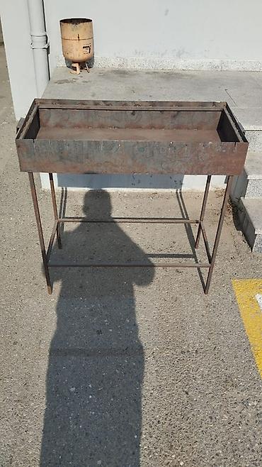 Manqallar, qrillər, barbekyu: Metaldan manqal/şiş üçün mangal - Material: qalın divarlı polad sac - — 1