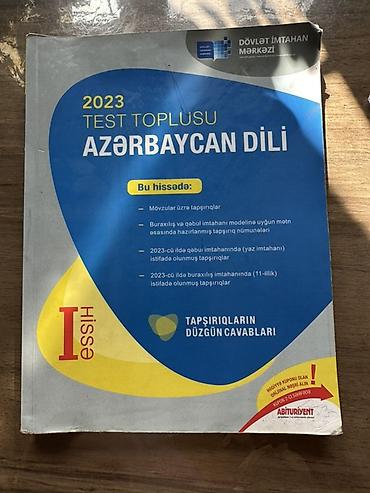 Testlər: Məhsul: 2023 “Test Toplusu – Azərbaycan dili”, I hissə Xüsusiyyətlər — 1