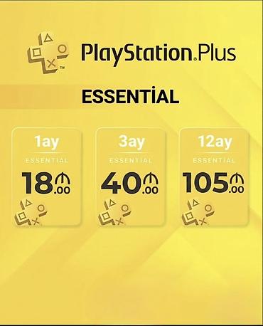 x 5: PlayStation Plus ESSENTIAL abunəliyi Müddət seçimləri və qiymətlər — 1