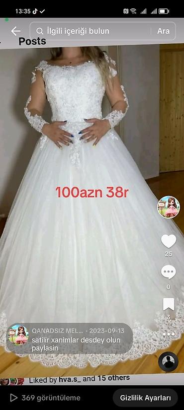 Свадебные платья и аксессуары: 15azn sm unvan hovsan seyfede gorunüler satılır — 3