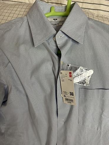 Көйнөктөр: Эркектердин көйнөгү, XL, Uniqlo, Жаңы, түсү - Көгүлтүр — 3