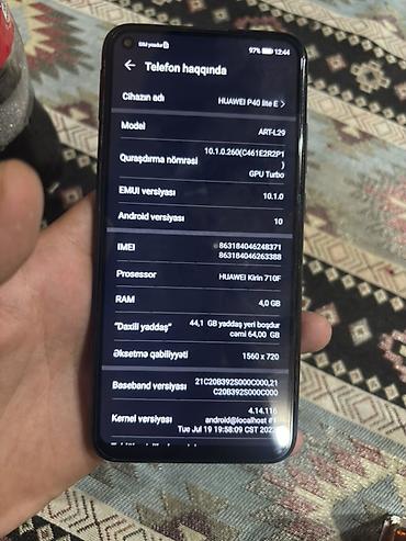 honor magic 4: Huawei P40 lite E, 64 GB, rəng - Qara, Barmaq izi — 7