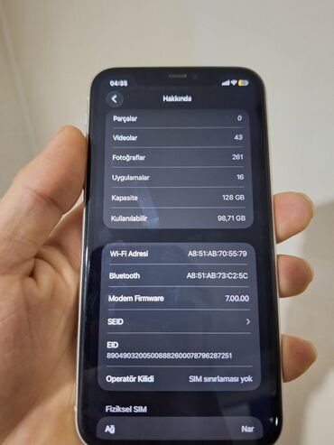 Apple iPhone: IPhone 11, 128 GB, Ağ, Face ID — 13