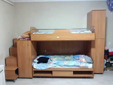 продаю в связи с переездом: Балдар үчүн эки ярустуу, Колдонулган, ЛДСП, түсү - Күрөң